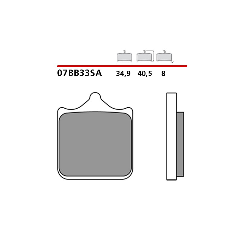 PASTILLAS DE FRENO DELANTERAS SINTERIZADAS BREMBO BENELLI TORNADO TRE 900 RS 2007-2008 (COMPOUND SA)