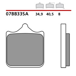 SET VORDERER SINTER BREMSBELÄGE BREMBO BMW S 1000 RR 2015-2018 (SA COMPOUND)