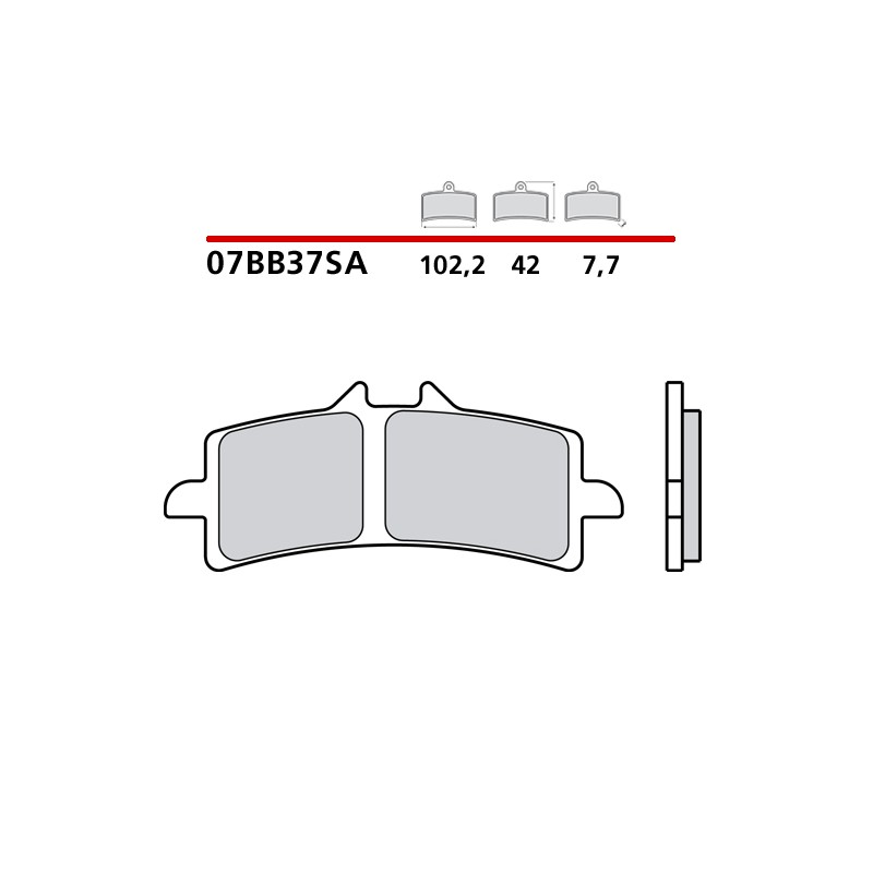 SET VORDERER SINTER BREMSBELÄGE BREMBO DUCATI 1098 R 2008-2010 (SA COMPOUND)