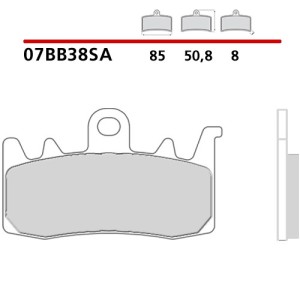 SET VORDERER SINTER BREMSBELÄGE BREMBO DUCATI MULTISTRADA 1260 2019-2020* (SA COMPOUND)