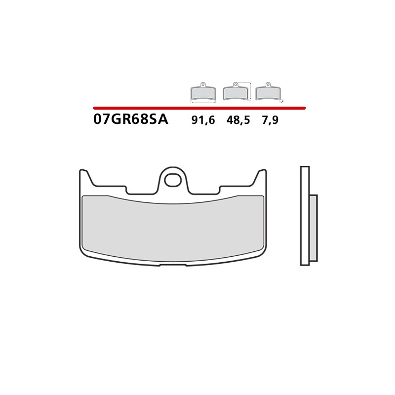 SET PASTIGLIE FRENO ANTERIORI SINTERIZZATE BREMBO BUELL XB12R FIREBOLT 2004-2008 (MESCOLA SA)