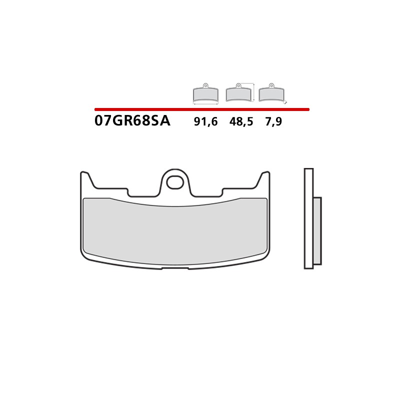 SET VORDERER SINTER BREMSBELÄGE BREMBO BUELL XB9S LIGHTNING (SA COMPOUND)