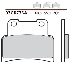 SET VORDERER SINTER BREMSBELÄGE BREMBO APRILIA MANA 850 2007-2015 (SA COMPOUND)
