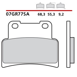 PASTILLAS DE FRENO DELANTERAS SINTERIZADAS BREMBO APRILIA SHIVER 750 GT 2009-2014 (COMPOUND SA)