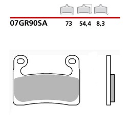 BREMBO SINTERED BRAKE FRONT PADS SET BMW R 1250 GS 2021-2024 FOR HAYES CALIPERS (SA COMPOUND)