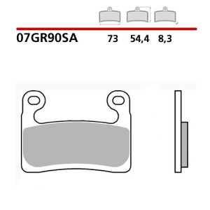 SET VORDERER SINTER BREMSBELÄGE BREMBO BMW S 1000 RR 2021-2022 HAYES-BREMSSATTEL (SA COMPOUND)
