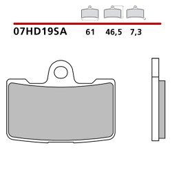 PASTILLAS DE FRENO DELANTERAS SINTERIZADAS BREMBO TRIUMPH DAYTONA 675 2013-2015 (COMPOUND SA)