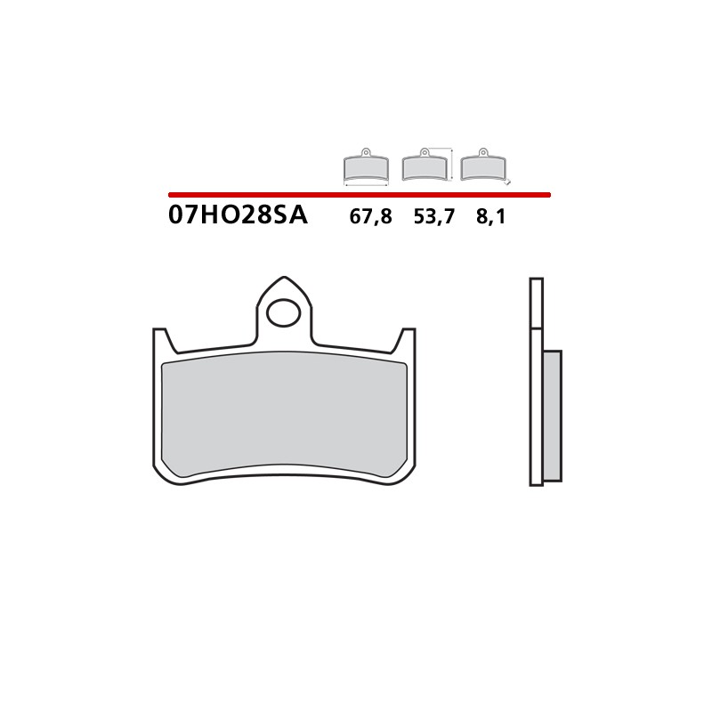 SET PASTIGLIE FRENO ANTERIORI SINTERIZZATE BREMBO HONDA VTR 1000 F FIRESTORM 1997-2003 (MESCOLA SA)