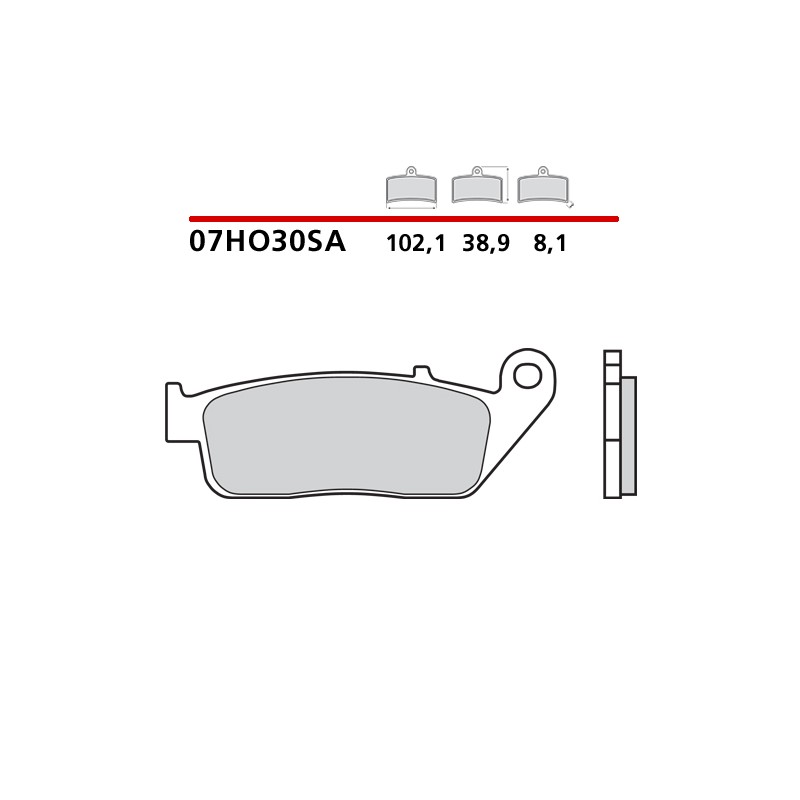 SET VORDERER SINTER BREMSBELÄGE BREMBO HONDA HORNET 600 2002 (SA COMPOUND)