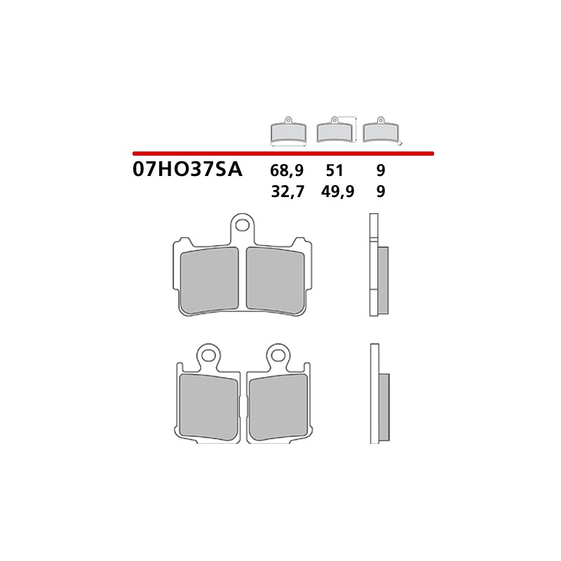 SET PASTIGLIE FRENO ANTERIORI SINTERIZZATE BREMBO HONDA VFR 1200 F 2010-2015 (MESCOLA SA)