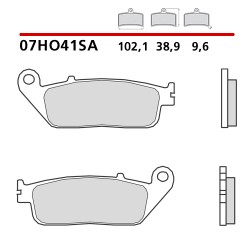 SET PASTIGLIE FRENO ANTERIORI SINTERIZZATE BREMBO HONDA CBR 300 R 2014-2019 (MESCOLA SA)