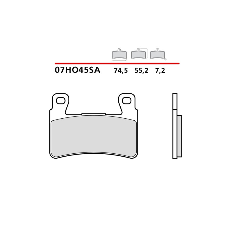 SET PASTIGLIE FRENO ANTERIORI SINTERIZZATE BREMBO HONDA NC 700 X 2012-2013 (MESCOLA SA)