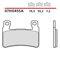 SET PASTIGLIE FRENO ANTERIORI SINTERIZZATE BREMBO HONDA TRANSALP 700 2008-2013 (SOLO MODELLO CON ABS) (MESCOLA SA)