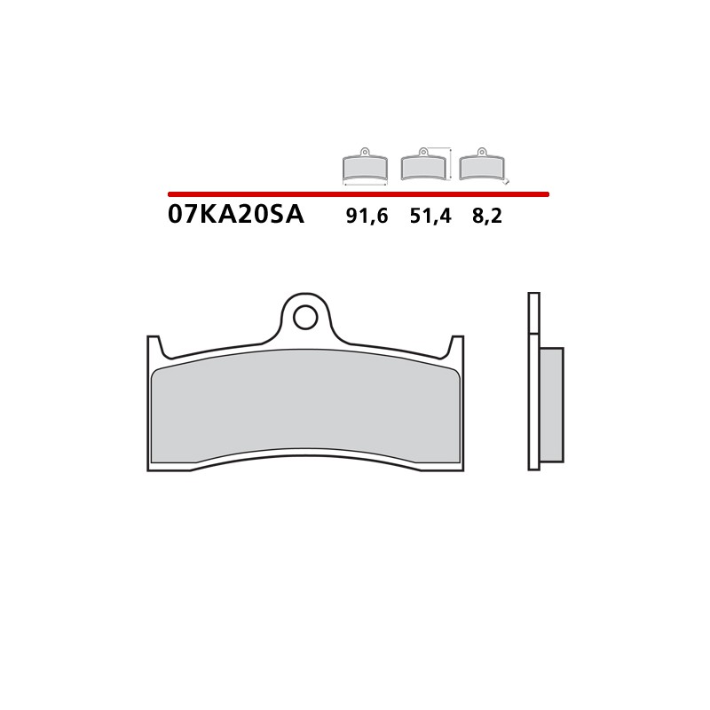 PASTILLAS DE FRENO DELANTERAS SINTERIZADAS BREMBO MV AGUSTA BRUTALE 750 S (COMPOUND SA)