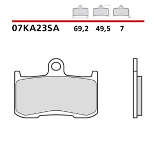 SET VORDERER SINTER BREMSBELÄGE BREMBO KAWASAKI Z 900 2017-2019 (SA COMPOUND)