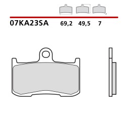 SET PASTIGLIE FRENO ANTERIORI SINTERIZZATE BREMBO SUZUKI GSX-S 750 2017-2020 (MESCOLA SA)