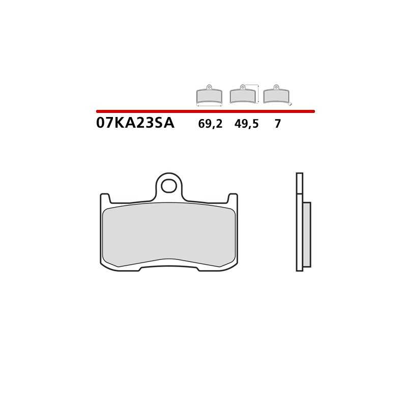 SET PASTIGLIE FRENO ANTERIORI SINTERIZZATE BREMBO TRIUMPH STREET TRIPLE 675 R 2012 (MESCOLA SA)