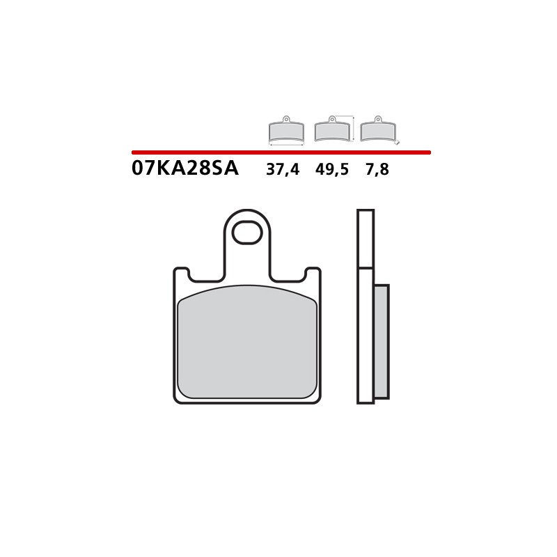 PASTILLAS DE FRENO DELANTERAS SINTERIZADAS BREMBO KAWASAKI Z 1000 2007-2009 (COMPOUND SA)