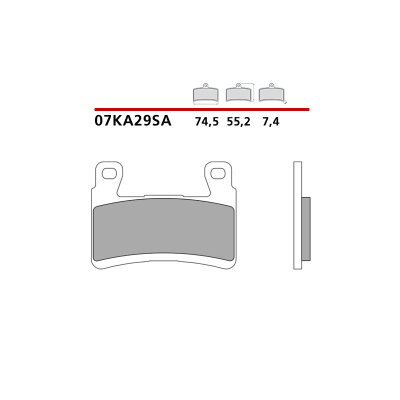 PASTILLAS DE FRENO DELANTERAS SINTERIZADAS BREMBO KAWASAKI ZX-6R 636 2016-2017 (COMPOUND SA)