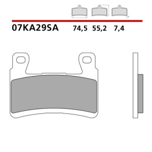 BREMBO SINTERED BRAKE FRONT PADS SET KAWASAKI ZX-6R 636 2019-2020 (SA COMPOUND)