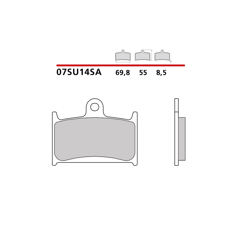 BREMBO SINTERED BRAKE FRONT PADS SET TRIUMPH SPEED TRIPLE 955 2002-2004 (SA COMPOUND)