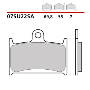 SET VORDERER SINTER BREMSBELÄGE BREMBO SUZUKI BANDIT 1200 1996-2000 (SA COMPOUND)