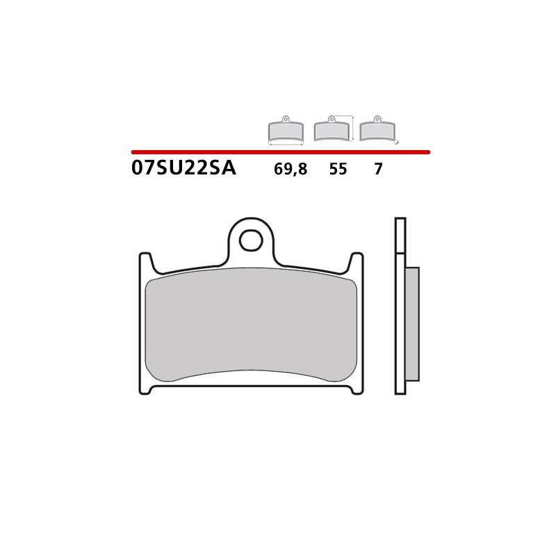 PASTILLAS DE FRENO DELANTERAS SINTERIZADAS BREMBO SUZUKI BANDIT 1200 1996-2000 (COMPOUND SA)