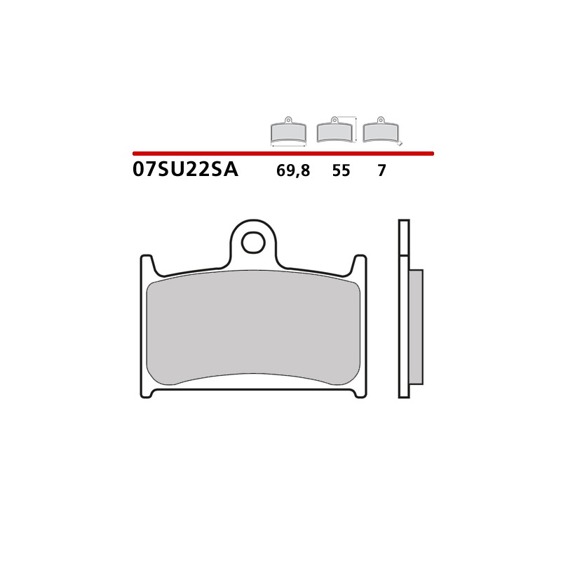 SET VORDERER SINTER BREMSBELÄGE BREMBO SUZUKI BANDIT 1200 1996-2000 (SA COMPOUND)