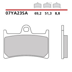 BREMBO SINTERED BRAKE FRONT PADS SET YAMAHA FAZER 1000 2001-2005 (SA COMPOUND)