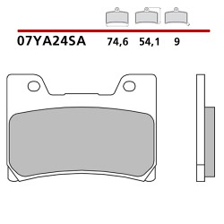 PASTILLAS DE FRENO DELANTERAS SINTERIZADAS BREMBO YAMAHA TDM 850 1996-1998 (COMPOUND SA)