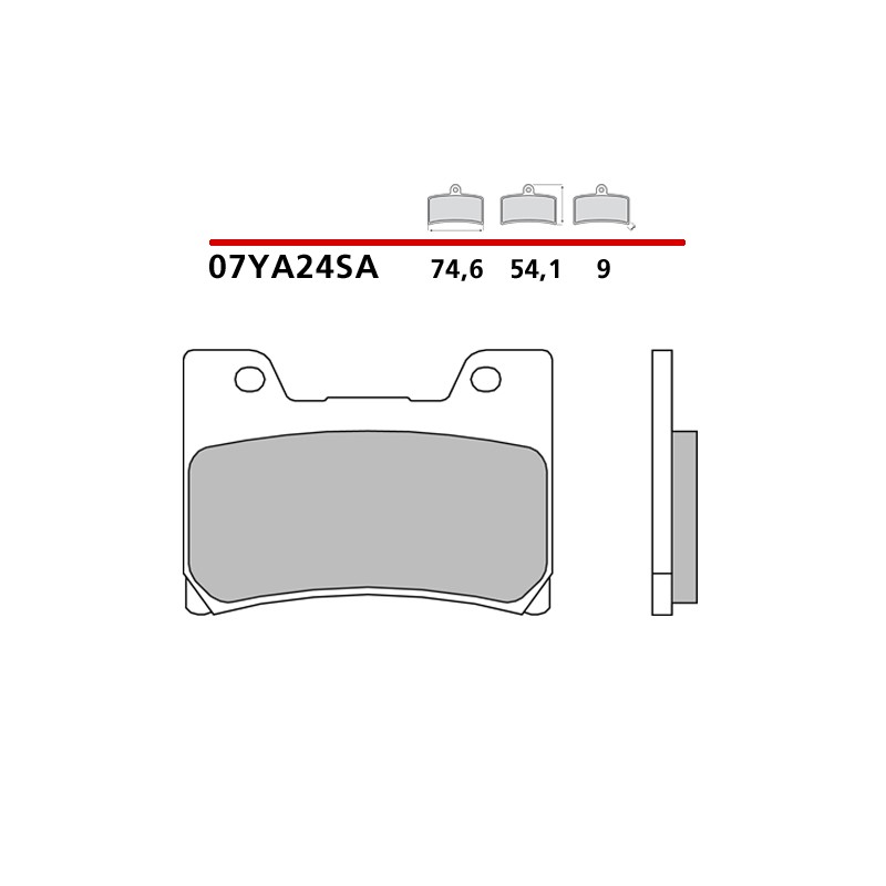 PASTILLAS DE FRENO DELANTERAS SINTERIZADAS BREMBO YAMAHA TDM 850 1996-1998 (COMPOUND SA)