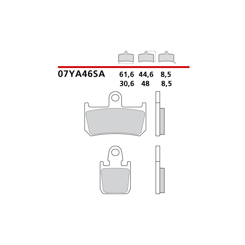 PASTILLAS DE FRENO DELANTERAS SINTERIZADAS BREMBO YAMAHA VMAX 2009-2013 (COMPOUND SA)