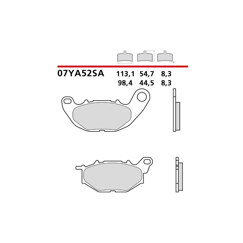 BREMBO SINTERED BRAKE FRONT PADS SET YAMAHA MT-03 2016-2020 (SA COMPOUND)