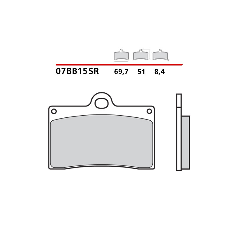 PASTILLAS DE FRENO DELANTERAS SINTERIZADAS BREMBO DUCATI 916 (COMPOUND SR)