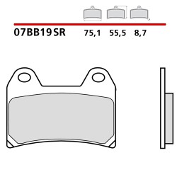 PASTILLAS DE FRENO DELANTERAS SINTERIZADAS BREMBO BMW R NINE T RACER 2017-2020 (COMPOUND SR)