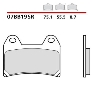 SET VORDERER SINTER BREMSBELÄGE BREMBO DUCATI MULTISTRADA 1100 S 2007-2009 (SR COMPOUND)