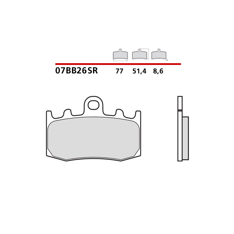 PASTILLAS DE FRENO DELANTERAS SINTERIZADAS BREMBO BMW K 1200 GT 2003 (COMPOUND SR)