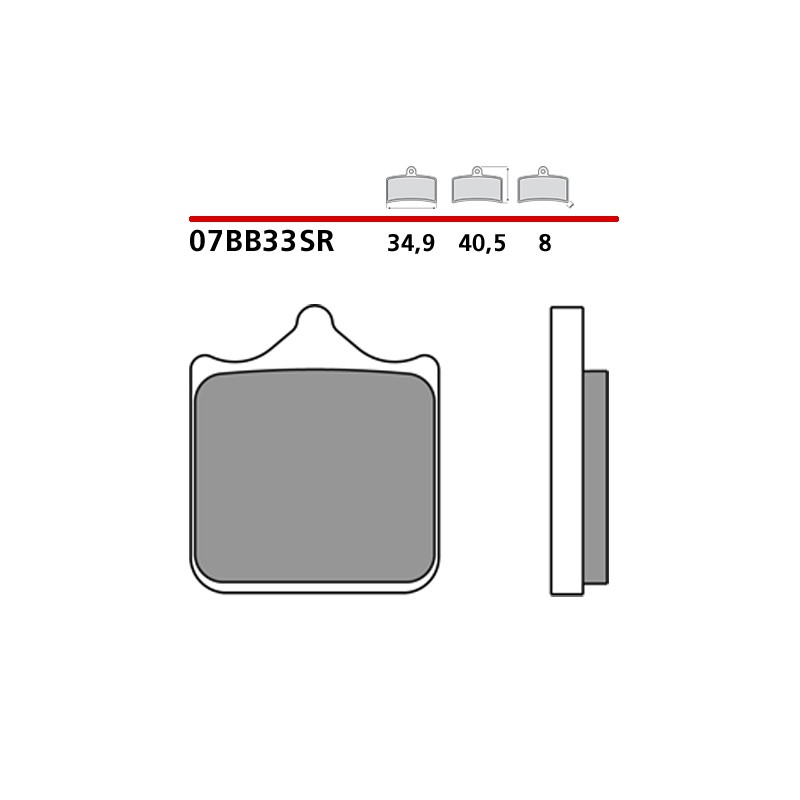 PASTILLAS DE FRENO DELANTERAS SINTERIZADAS BREMBO KTM DUKE 690 R 2010-2011 (COMPOUND SR)