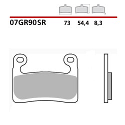 SET PASTIGLIE FRENO ANTERIORI SINTERIZZATE BREMBO BMW R 1250 RT 2021-2024 (MESCOLA SR)