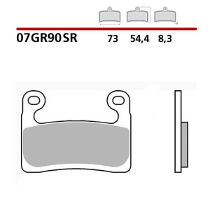 SET VORDERER SINTER BREMSBELÄGE BREMBO BMW S 1000 RR 2021-2022 HAYES-BREMSSATTEL (SR COMPOUND)