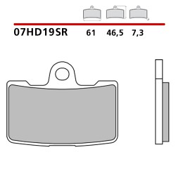 BREMBO SINTERED FRONT PADS SET BUELL XB12R FIREBOLT 2008-2010 (SR COMPOUND)