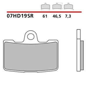 SET VORDERER SINTER BREMSBELÄGE BREMBO TRIUMPH DAYTONA 675 2013-2015 (SR COMPOUND)