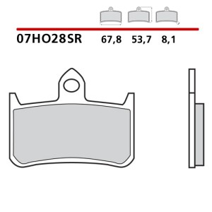 PASTILLAS DE FRENO DELANTERAS SINTERIZADAS BREMBO HONDA VTR 1000 F FIRESTORM 1997-2003 (COMPOUND SR)