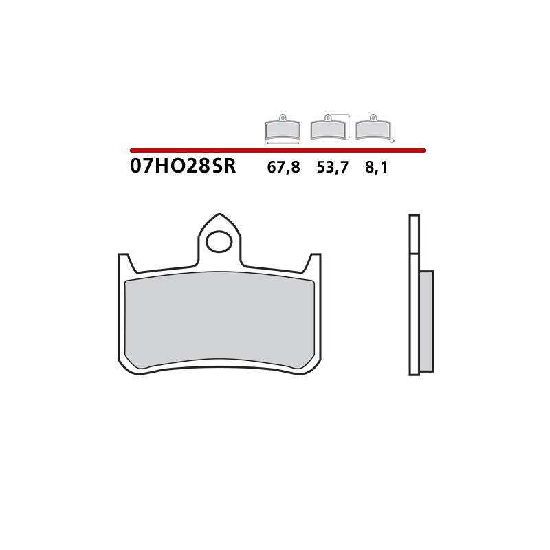 PASTILLAS DE FRENO DELANTERAS SINTERIZADAS BREMBO HONDA CBR 900 RR 1994-1995 (COMPOUND SR)