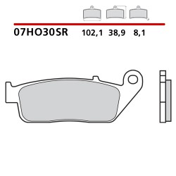 PASTILLAS DE FRENO DELANTERAS SINTERIZADAS BREMBO HONDA CBF 600 N (NAKED) 2008-2010 (COMPOUND SR)