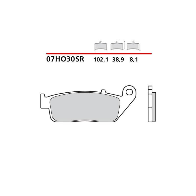 BREMBO SINTERED FRONT PADS SET HONDA HORNET 600 2003-2004 (SR COMPOUND)