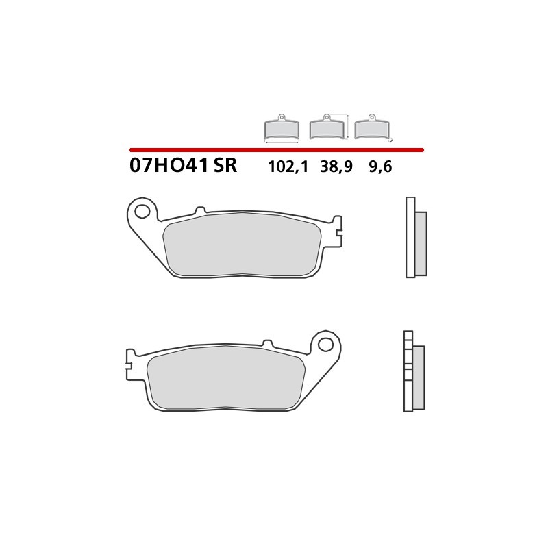 PASTILLAS DE FRENO DELANTERAS SINTERIZADAS BREMBO HONDA CBR 300 R 2014-2019 (COMPOUND SR)