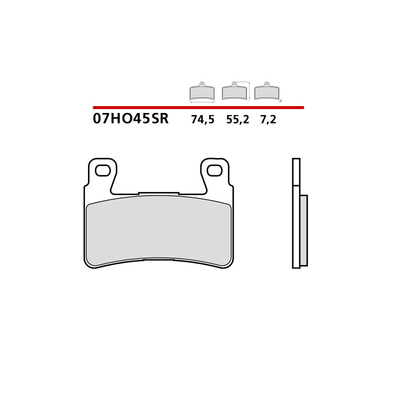 PASTILLAS DE FRENO DELANTERAS SINTERIZADAS BREMBO HONDA CBF 600 N (NAKED) 2008-2010 (COMPOUND SR)