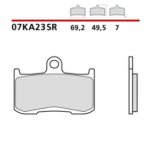 SET PASTIGLIE FRENO ANTERIORI SINTERIZZATE BREMBO TRIUMPH SPEED TRIPLE 1050 2007 (MESCOLA SR)
