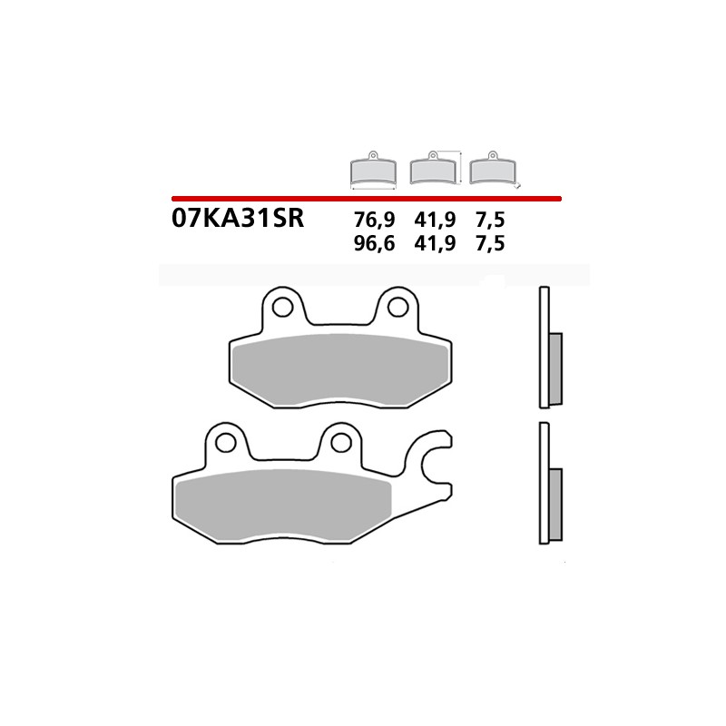 BREMBO SINTERED FRONT PADS SET KAWASAKI Z 400 2019-2020 (SR COMPOUND)